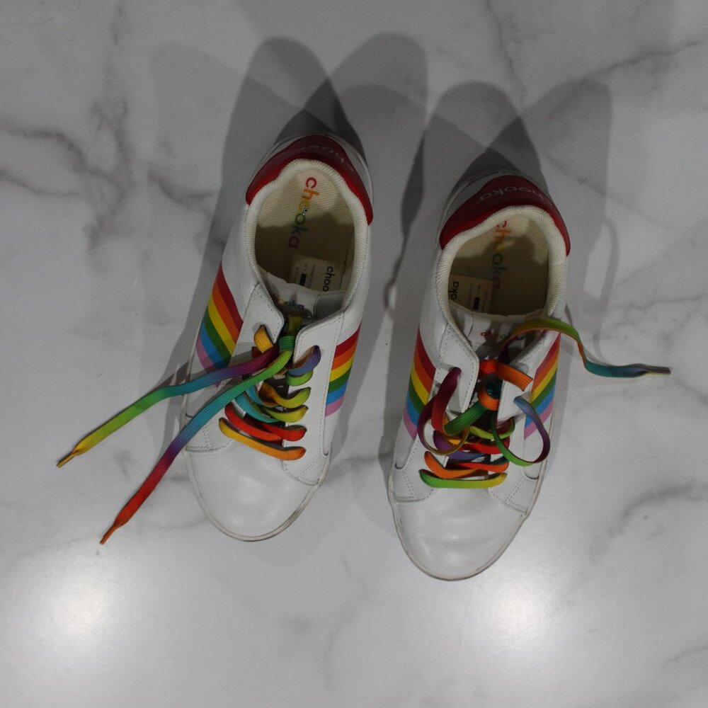 Chooka Pride Rainbow Low Top Sneakers sz 9